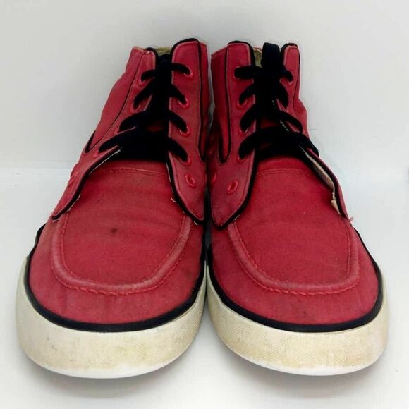 Polo Ralph Lauren Lander Chukka Men's Pre-owned Red High Top Sneakers - sz. 9D - Picture 2 of 6